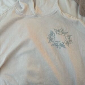 Cream Sweatshirt with Angel Graphic